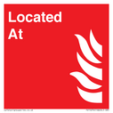Located At Fire Equipment sign with space to write location with permanent marker Text: 